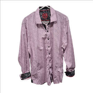 Au Noir Dalino Pink Contrast Collar Cuffs Long SleeveButton-Up Shirt